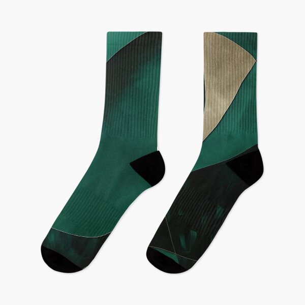 Item preview, Abstract emerald green gold design, geometric, modern, minimalist designed and sold by CosmicGlyph.