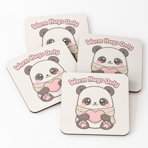Item preview, Kawaii Panda Warm Hugs Only | Cute Cozy Anti Hustle Aesthetic Art designed and sold by PopCulturePixel.