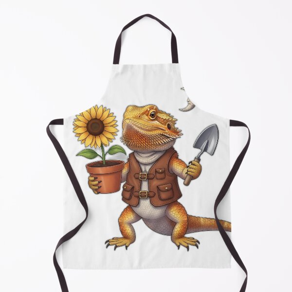 Item preview, Bearded Dragon Botanist Sunflower Pot Moon Trowel designed and sold by pumsquare.