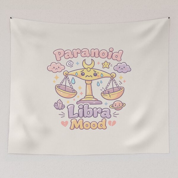 Item preview, Paranoid Libra Mood | Cute Pastel Zodiac Scales Aesthetic designed and sold by PopCulturePixel.