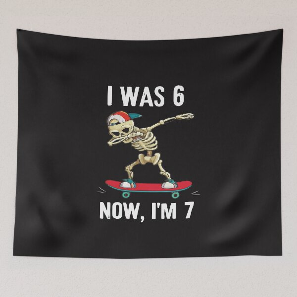 Item preview, I Was 6 Now Im 7 Funny 7th Birthday Boy Girl Kids Gift designed and sold by kiralynstration.