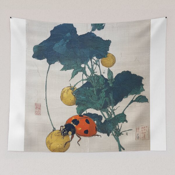 Item preview, ladybug amidst lush green foliage designed and sold by lautir.