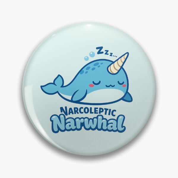 Item preview, Narcoleptic Narwhal | Sleepy Cute Kawaii Narwhal Pun Cartoon designed and sold by PopCulturePixel.