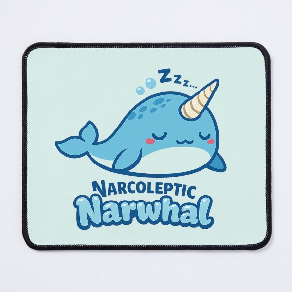 Item preview, Narcoleptic Narwhal | Sleepy Cute Kawaii Narwhal Pun Cartoon designed and sold by PopCulturePixel.