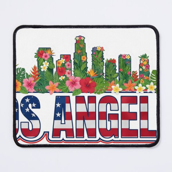 Item preview, Los Angeles Tropical Skyline Sticker Souvenir designed and sold by Imaginarium of Chaos falcon88 .