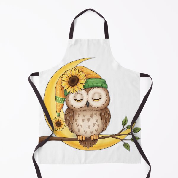 Item preview, Sleepy Owl Sunflower Nightcap Crescent Branch designed and sold by pumsquare.