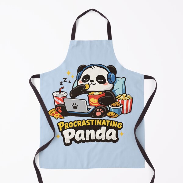 Item preview, Procrastinating Panda - Cute Lazy Panda with Laptop & Snacks | Funny Kawaii Productivity Humor designed and sold by PopCulturePixel.
