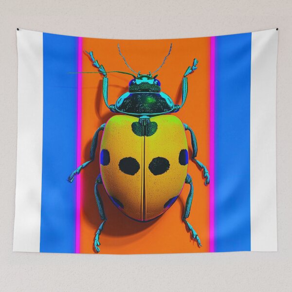 Item preview, Colorful Ladybug on Neon Background designed and sold by lautir.