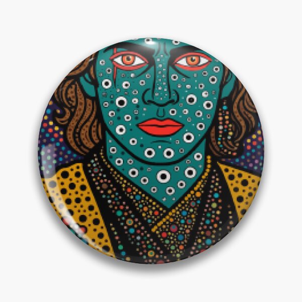 Item preview, Maximalist Dot Art Sci-Fi Villain Portrait - Psychedelic Star Character Graphic designed and sold by ElectricSigil.