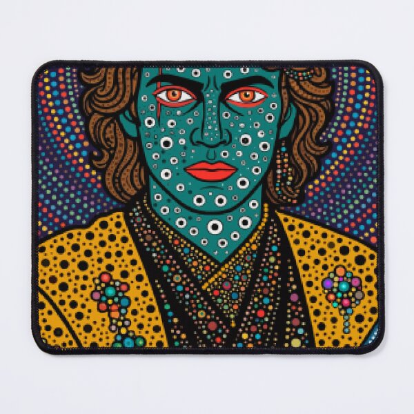 Item preview, Maximalist Dot Art Sci-Fi Villain Portrait - Psychedelic Star Character Graphic designed and sold by ElectricSigil.