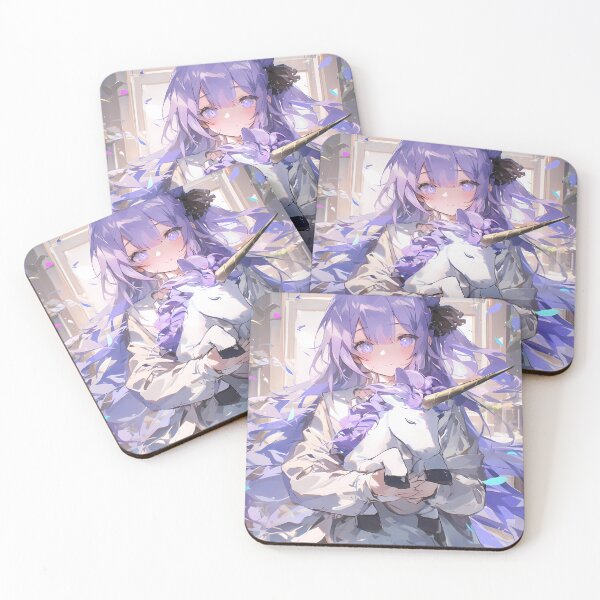 Item preview, Unicorn Azur Lane Cute Purple Hair Unicorn Hug Pastel Cozy Scene designed and sold by PMartistStudio.