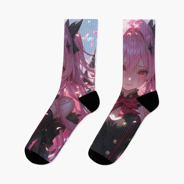 Item preview, Krul Tepes Seraph Of The End Pink Hair Gothic Petal Sparkle designed and sold by PMartistStudio.