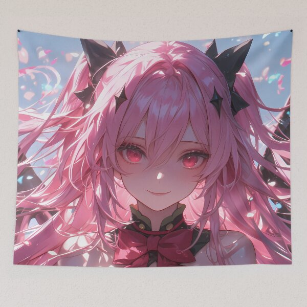 Item preview, Krul Tepes Seraph Of The End Pink Hair Gothic Petal Sparkle designed and sold by PMartistStudio.