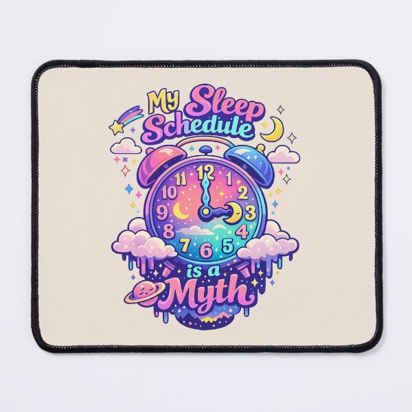 Item preview, My Sleep Schedule is a Myth | Dreamy Surreal Check Funny Sleep Meme designed and sold by PopCulturePixel.