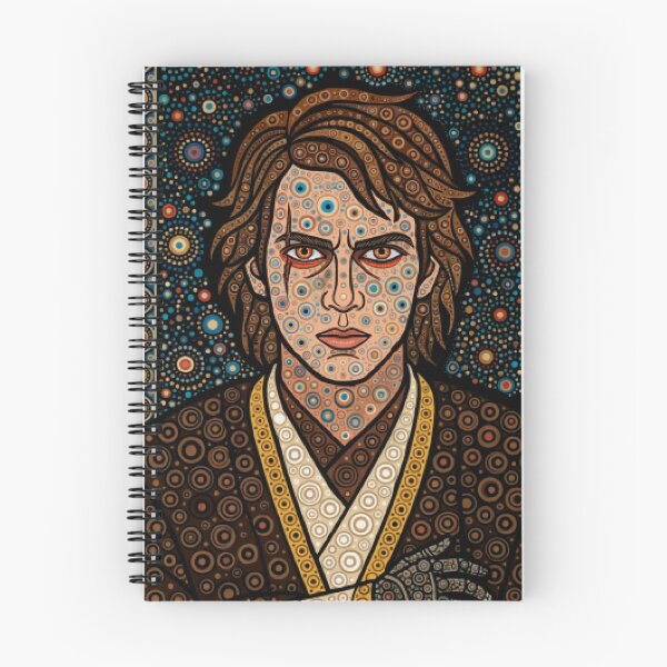 Item preview, Maximalist Dot Art Fallen Hero Portrait - Concentric Circles Sci-Fi Warrior Graphic designed and sold by ElectricSigil.