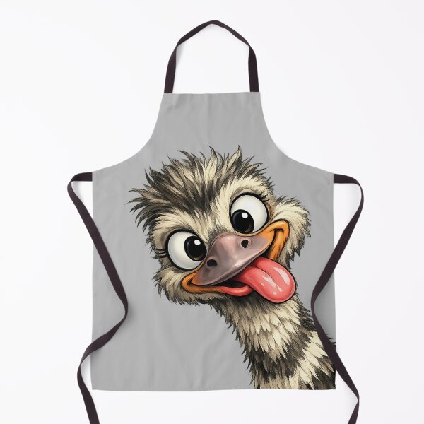 Item preview, Funny Silly Ostrich - Cute Tongue Out Bird Cartoon designed and sold by myforestfog.