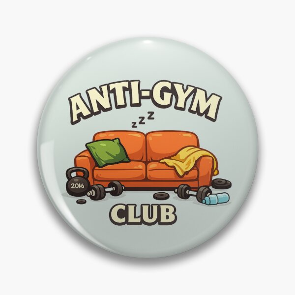Item preview, Anti Gym Club Couch | Funny Lazy Fitness Humor Cartoon designed and sold by PopCulturePixel.