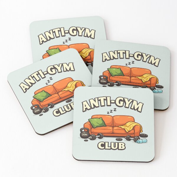 Item preview, Anti Gym Club Couch | Funny Lazy Fitness Humor Cartoon designed and sold by PopCulturePixel.