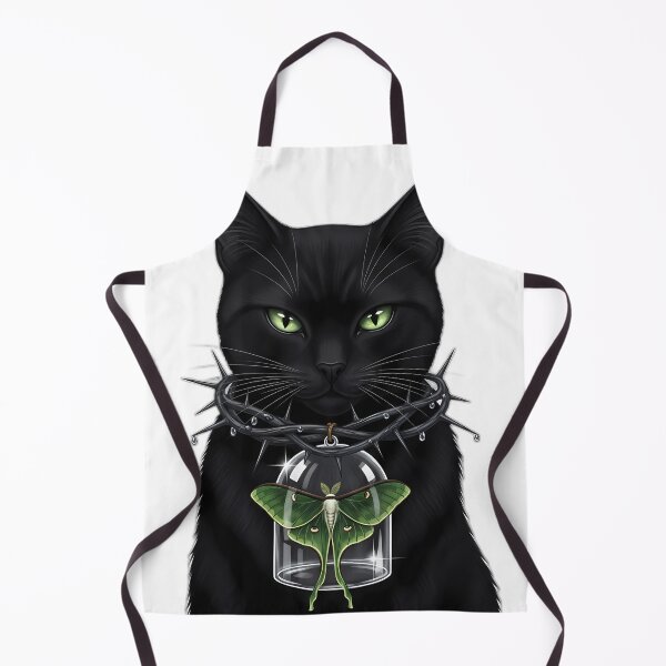 Item preview, Black Cat Thorn Collar Bell Jar Moth designed and sold by IllumeInk.