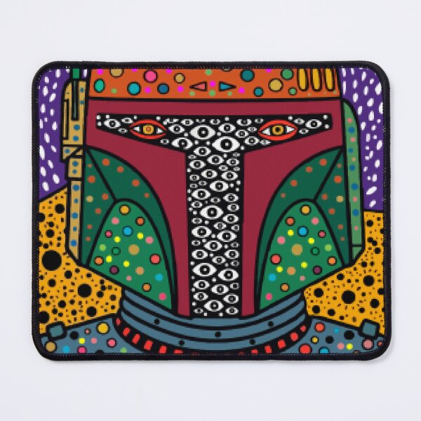 Item preview, Psychedelic Maximalist Bounty Hunter Helmet - Multicolored Dot Art Space Warrior Graphic designed and sold by ElectricSigil.