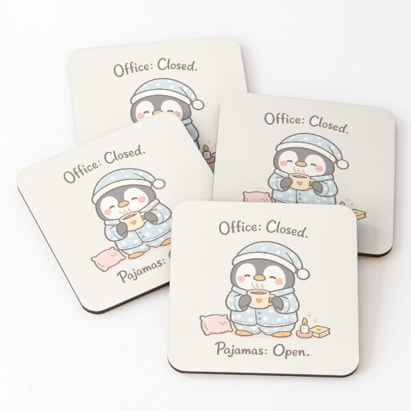 Item preview, Cute Cozy Penguin Pajamas Coffee Vibes | WFH Comfort Aesthetic designed and sold by PopCulturePixel.