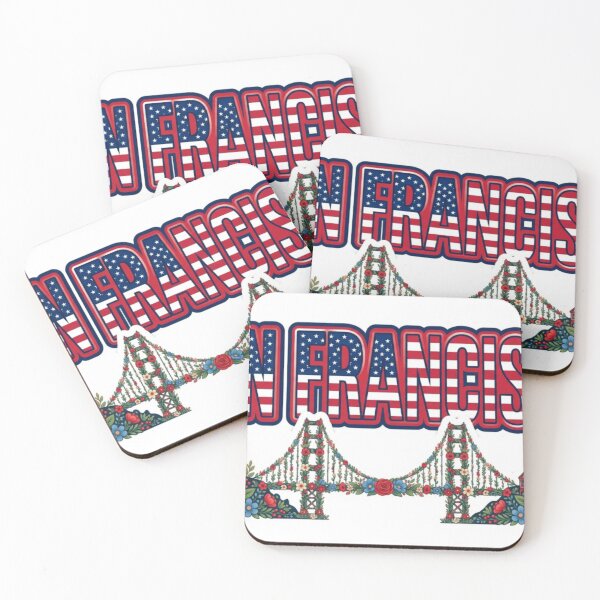Item preview, San Francisco Floral Skyline Sticker Souvenir designed and sold by Imaginarium of Chaos falcon88 .