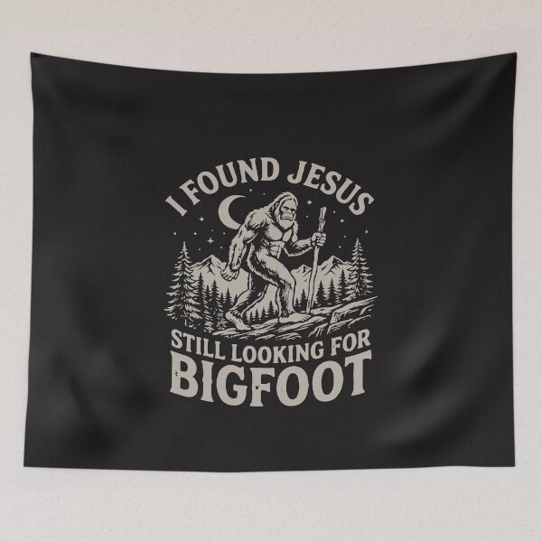 Item preview, Found Jesus Still Looking for Bigfoot Funny Christian Gift designed and sold by kiralynstration.