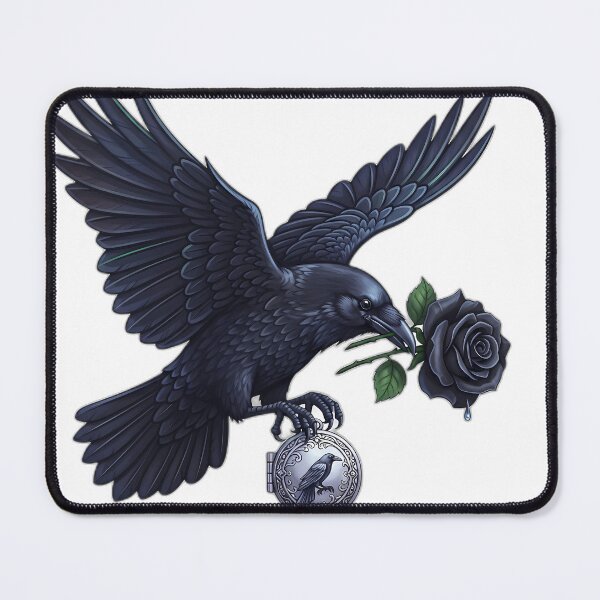 Item preview, Raven Black Rose Silver Locket designed and sold by IllumeInk.