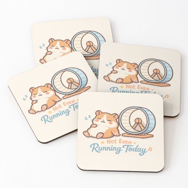 Item preview, Lazy Hamster Cute Aesthetic | Cozy Kawaii Pet Illustration - "Not Even Running Today" designed and sold by PopCulturePixel.