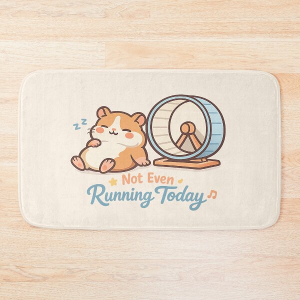 Item preview, Lazy Hamster Cute Aesthetic | Cozy Kawaii Pet Illustration - "Not Even Running Today" designed and sold by PopCulturePixel.