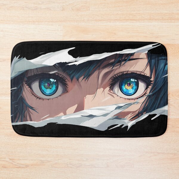 Item preview, Nobuchika Ginoza Psycho Pass Blue Eyes Torn Paper Sharp Gaze Close Up designed and sold by PMartistStudio.