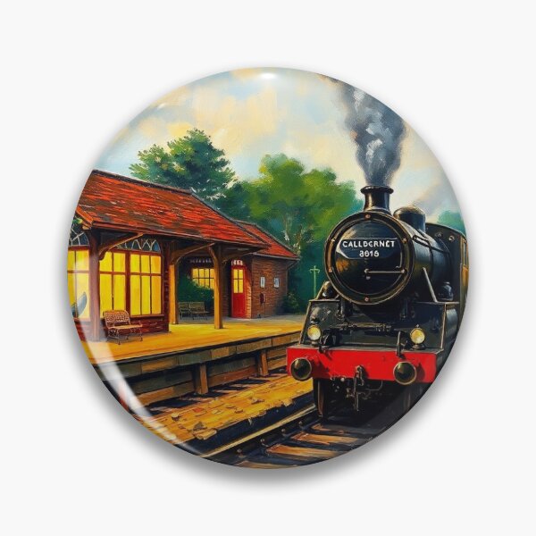 Item preview, Bellozanne Halt with a steam train. designed and sold by oldMastersofart.
