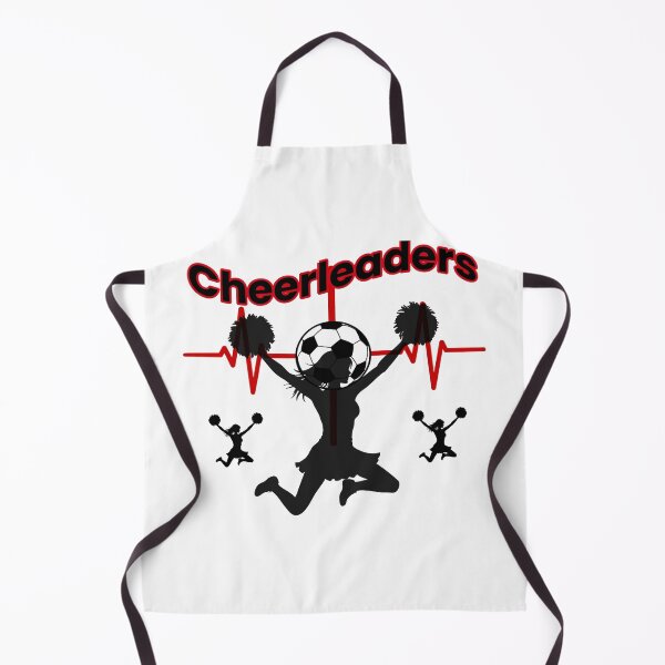 Item preview, Cheerleaders Soccer Heartbeat Graphic With Soccer Ball And Silhouette Emphasizing Team Spirit designed and sold by FireOrchid.