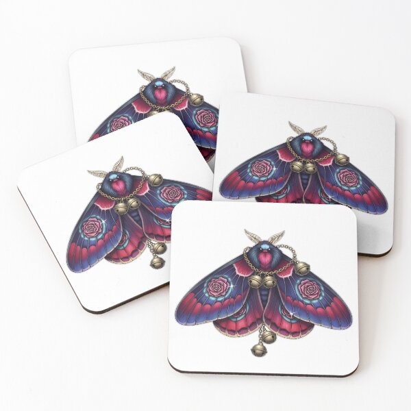 Item preview, Velvet Moth Rose Eye Markings Bell Chain designed and sold by IllumeInk.
