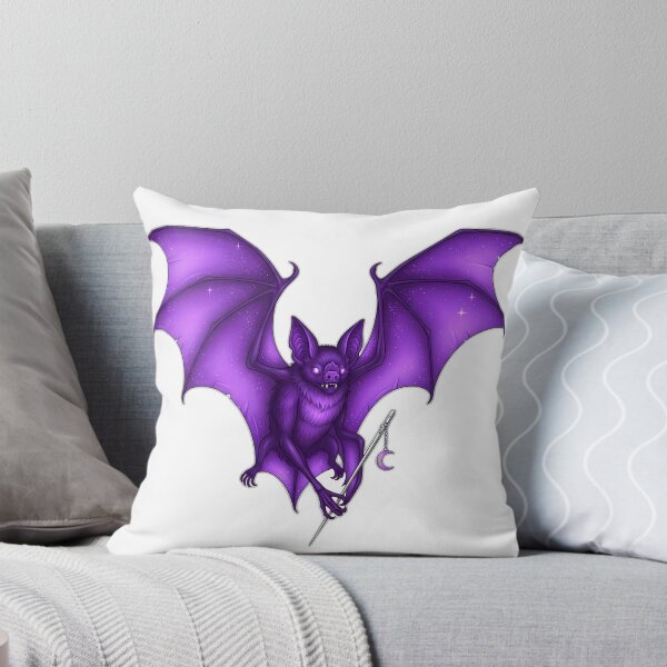 Item preview, Purple Celestial Bat Silver Needle Crescent Charm designed and sold by IllumeInk.
