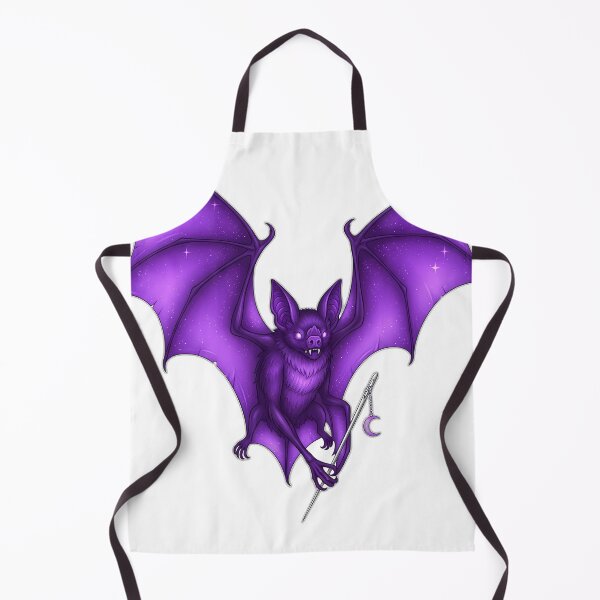 Item preview, Purple Celestial Bat Silver Needle Crescent Charm designed and sold by IllumeInk.