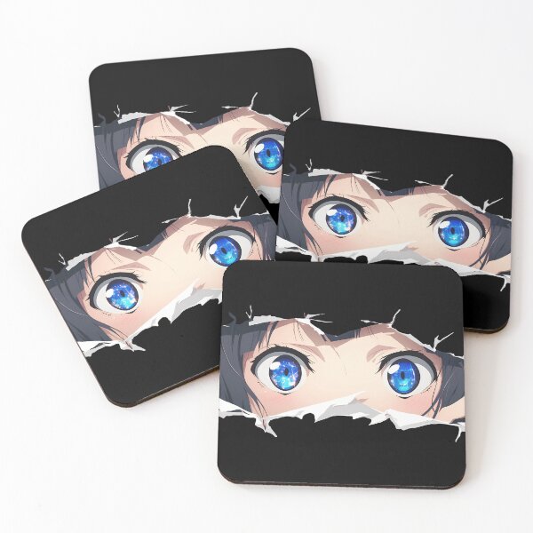 Item preview, Hestia Danmachi Big Blue Eyes Torn Paper Peek Close Up designed and sold by PMartistStudio.