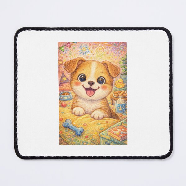 Item preview, Puppy with his toys designed and sold by sanjana-patel.
