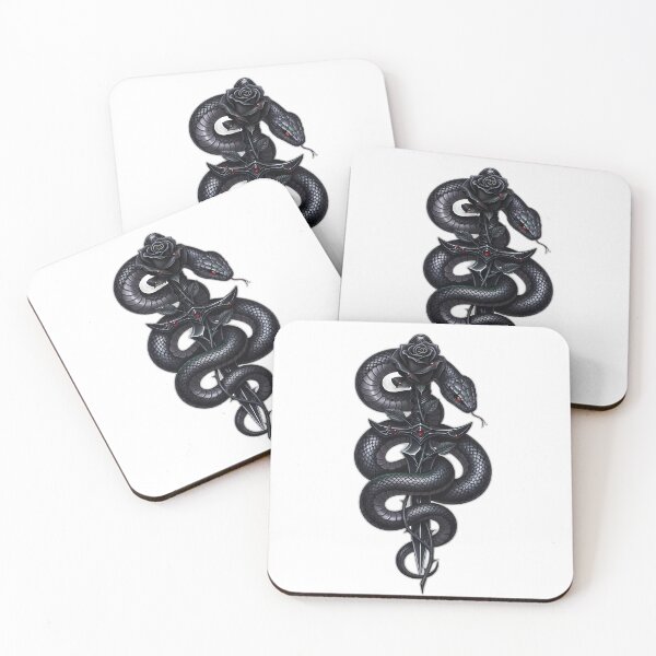 Item preview, Black Serpent Black Rose Dagger designed and sold by IllumeInk.