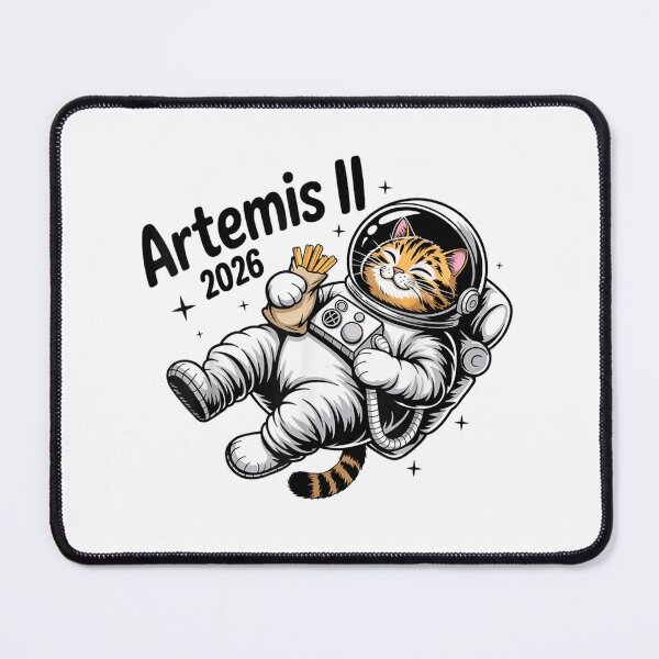 Item preview, Artemis II 2026 Funny Cat and Snack Launch Back to The Moon designed and sold by ZalcArtStore.