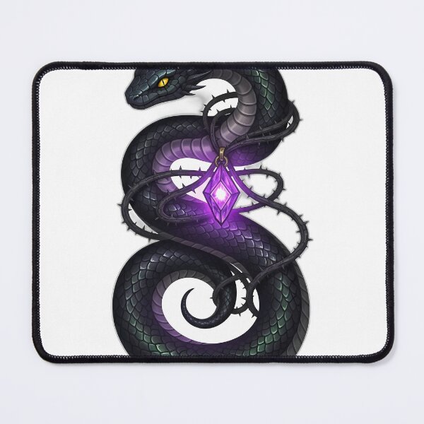 Item preview, Black Serpent Amethyst Pendant Thorn Ribbon designed and sold by IllumeInk.
