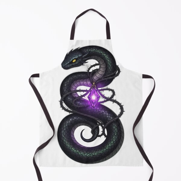 Item preview, Black Serpent Amethyst Pendant Thorn Ribbon designed and sold by IllumeInk.