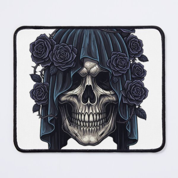 Item preview, Gothic Skull Black Rose Veil designed and sold by IllumeInk.