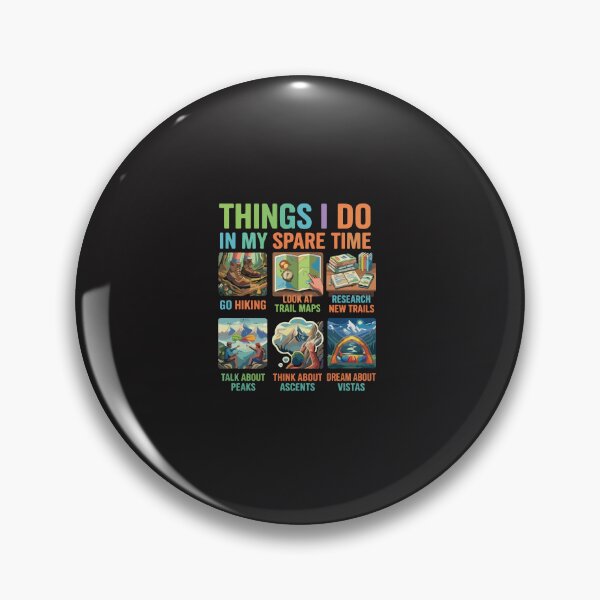 Item preview, Things I Do In My Spare Time Hiking Retro Outdoor Funny Gift designed and sold by kiralynstration.