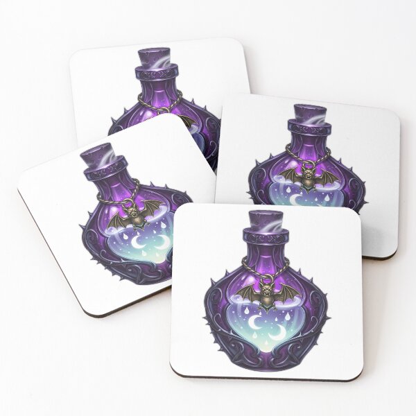 Item preview, Potion Bottle Bat Charm Moon Droplets designed and sold by IllumeInk.
