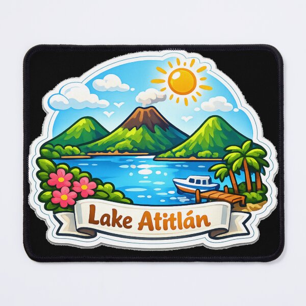 Item preview, Lake Atitlan - Central America travel art designed and sold by DamioPolArt.