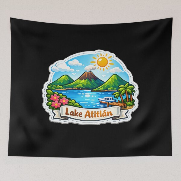 Item preview, Lake Atitlan - Central America travel art designed and sold by DamioPolArt.