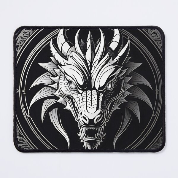 Item preview, Powerful Dragon Emblem with Elegant Engraved Circle Ornament. designed and sold by MissYouONLY.