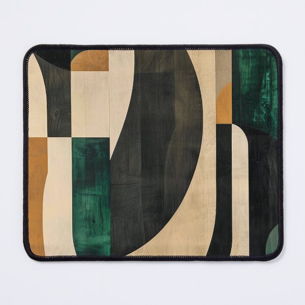 Item preview, Abstract emerald green geometric design modern minimalist luxury designed and sold by CosmicGlyph.