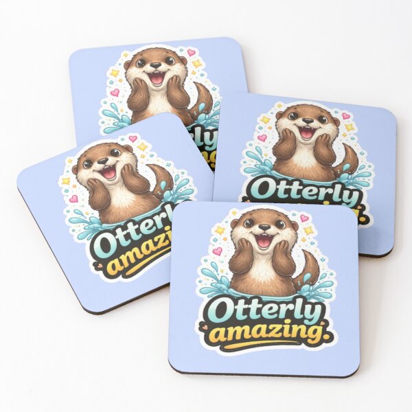 Item preview, Excited Otter Sticker – Otterly Amazing – Cute Happy Otter Cartoon designed and sold by Pond21.